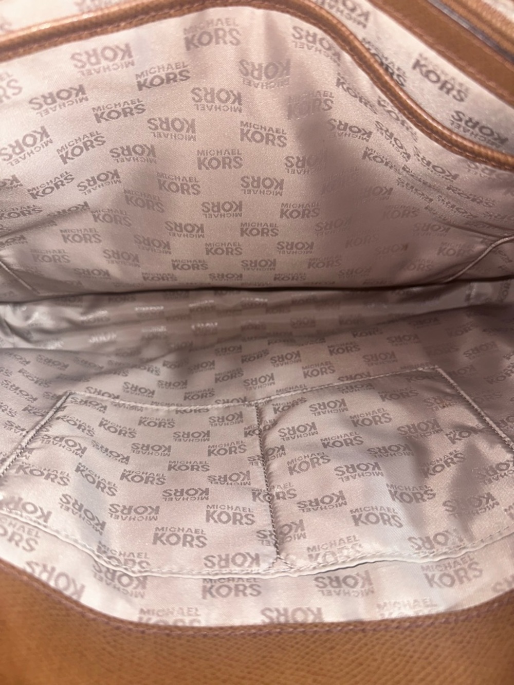 Michael Kors Brown Leather Tote Bag - Picture 9 of 9